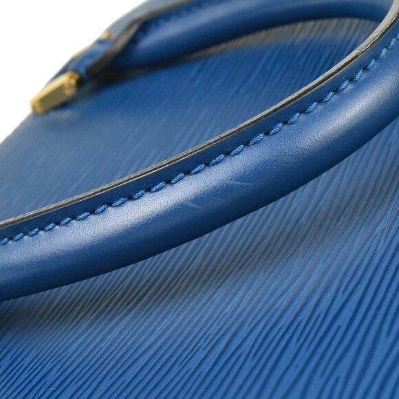 Louis Vuitton Blue Epi Pont Neuf Handbag M52055 MI1908 195638 - Picture 4 of 10